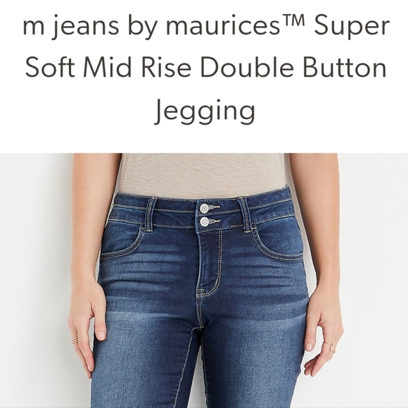 Maurices M Jeans Super Soft Mid Rise Double Button Jeggings - Picture 10 of 11